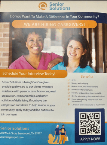 Senior Home Care Jackson TN - We are Hiring and Come to the Healthcare Job Fair